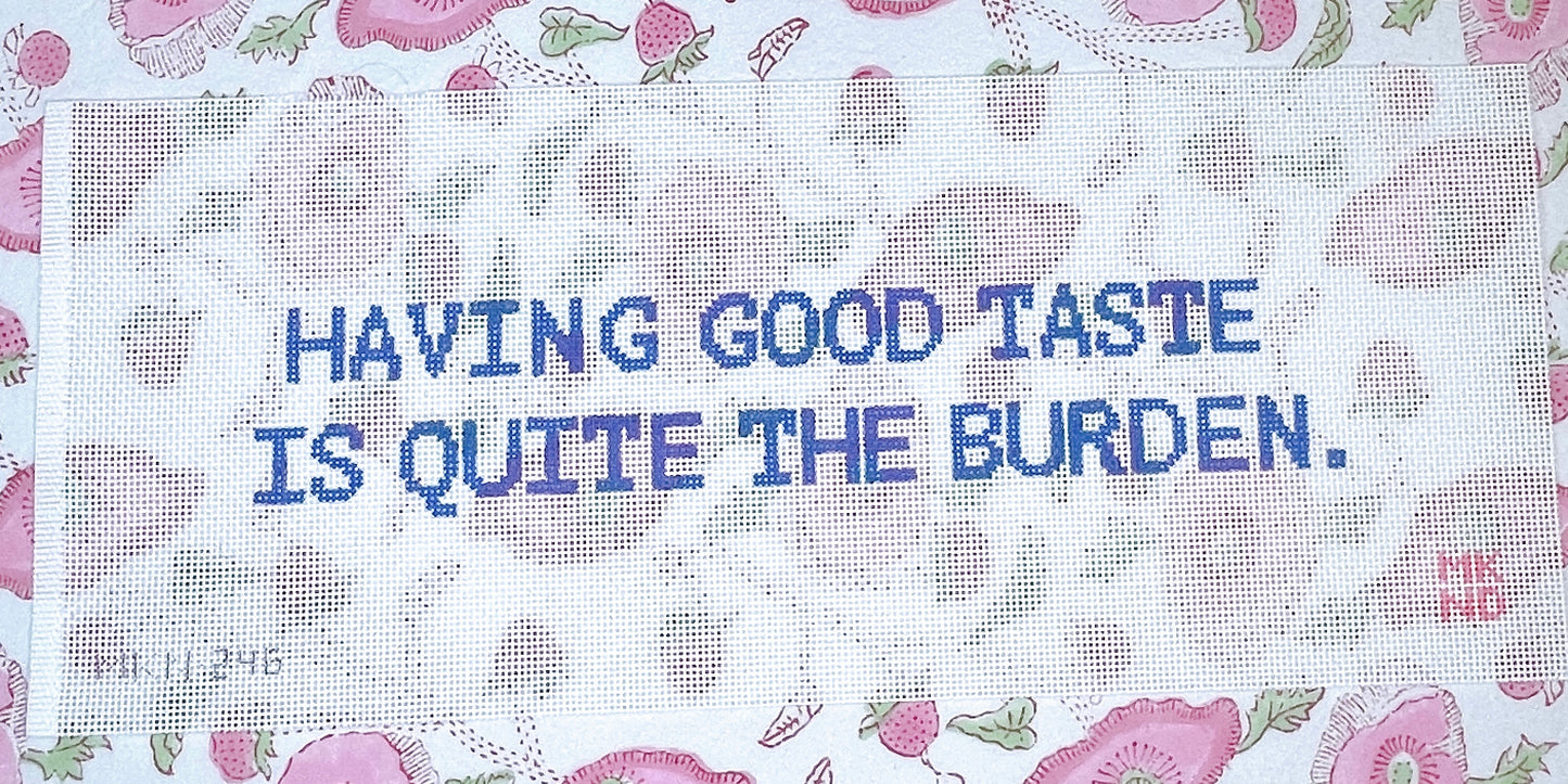 having good taste
