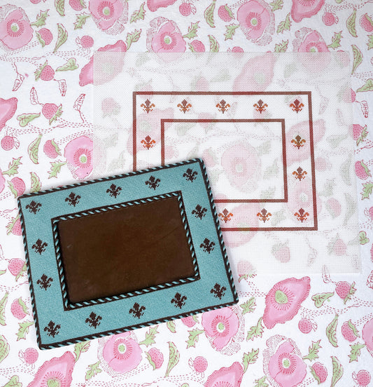 cocoa fleur-de-lis frame