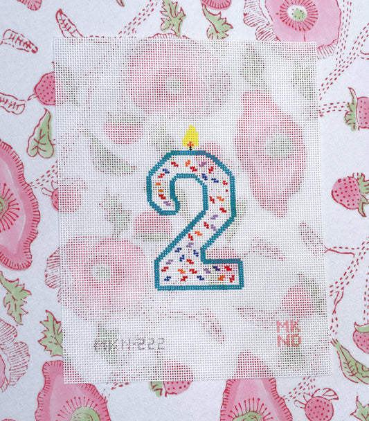 2nd birthday candle