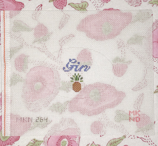 pineapple gin decanter tag