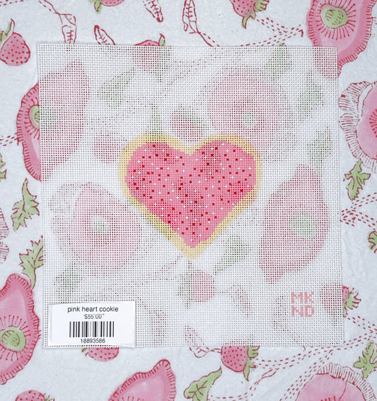 pink spinkle heart cookie