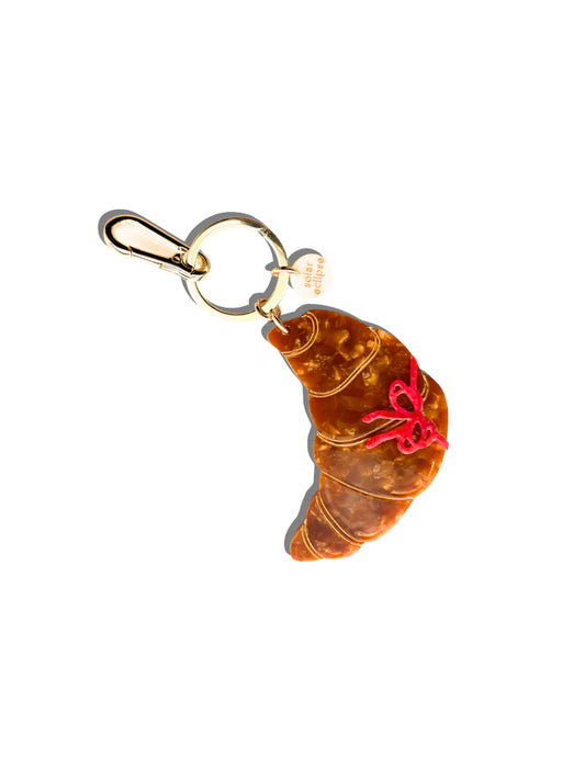 croissant bag charm