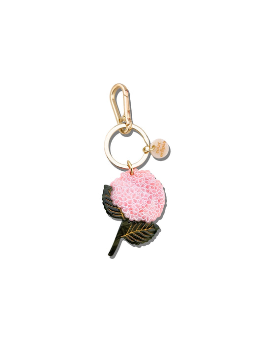 Pink Hydrangea Bag Charm